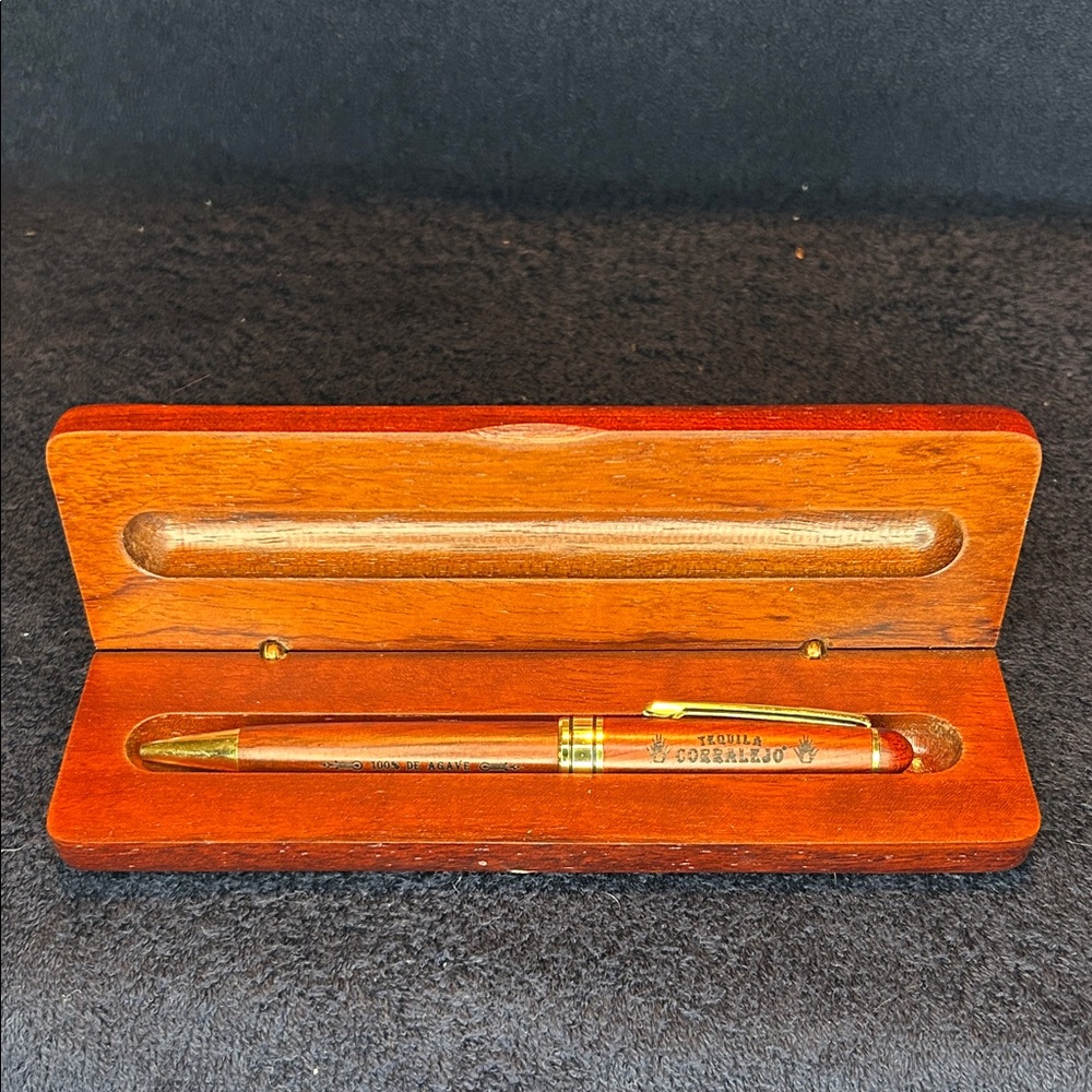 Corralejo Tequila Promotional Pen in Wooden Display Box. New without tags.